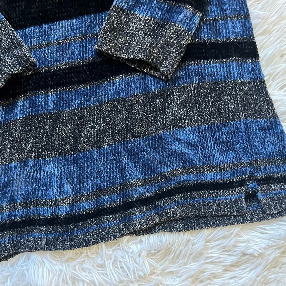 Y2K Velvet Knit Vtg Paraphrase Sweater Women’s Size S Striped Holiday Winter - Picture 6 of 15